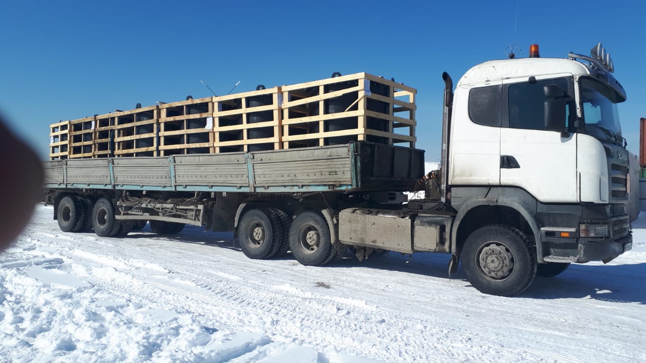 Перевозка грузов на Кутынское месторождение